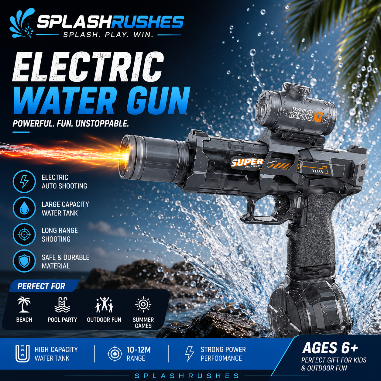 SplashRush Water Gun