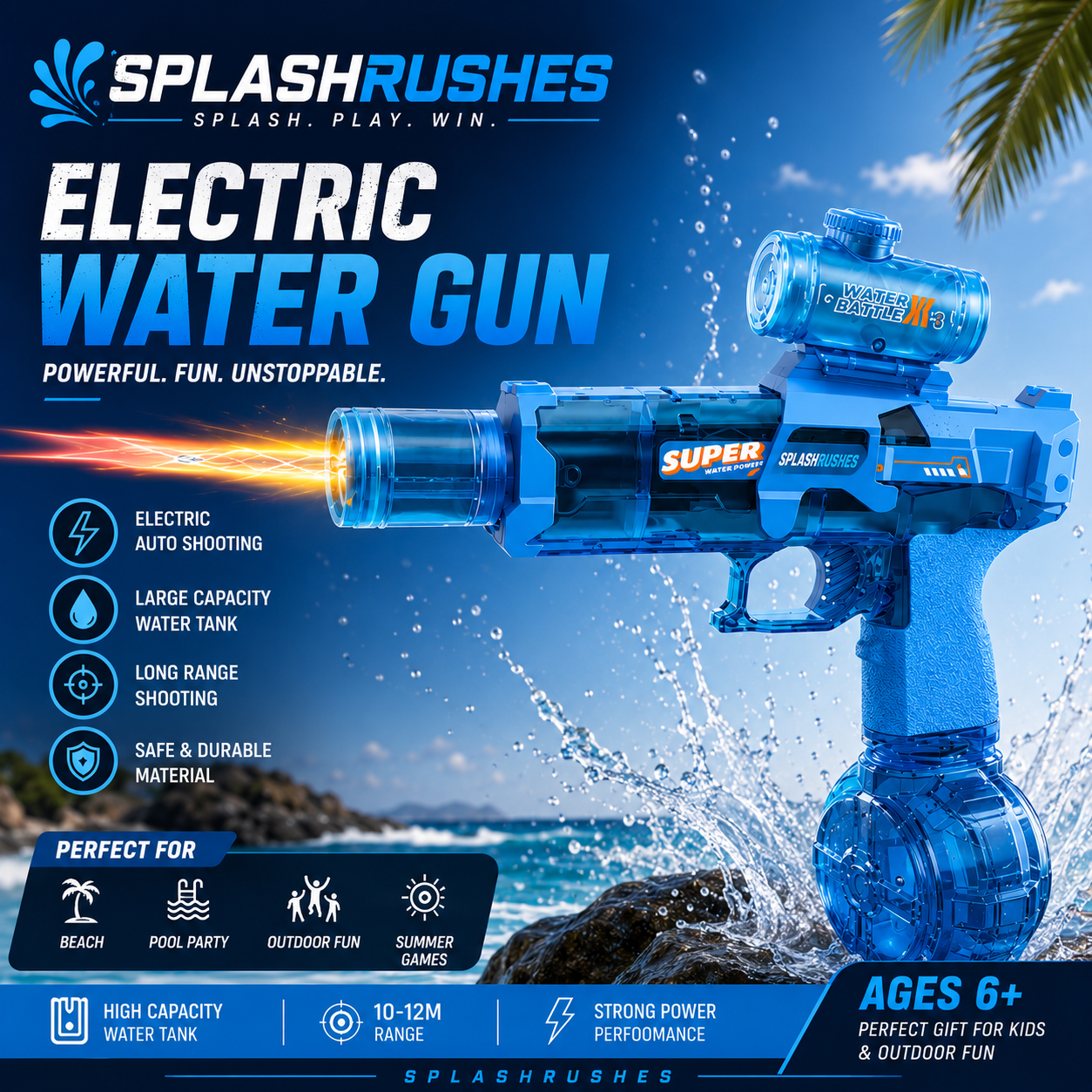 SplashRush Water Gun